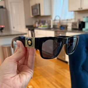 Versace Black and Gold Sunglasses